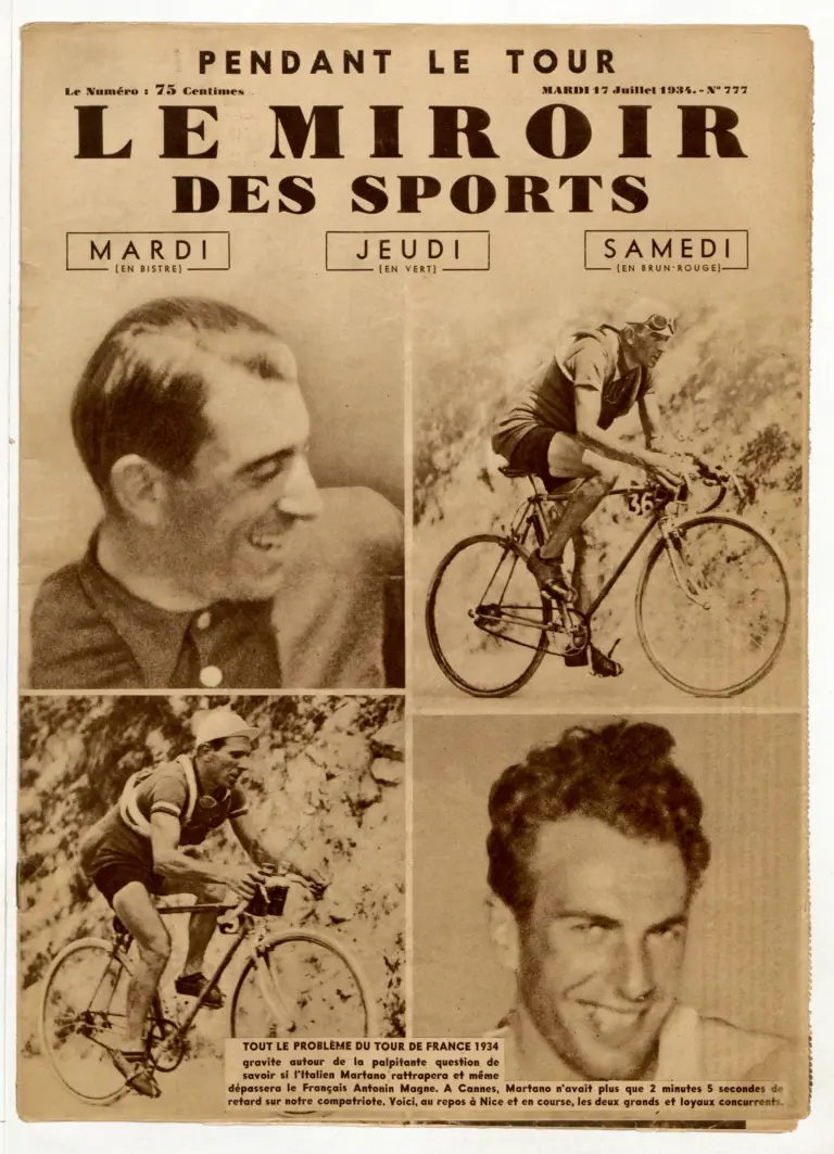 Le Miroir des Sports 17 July 1934 Cover — Martano Against Antonin Magne — page 1 of 1