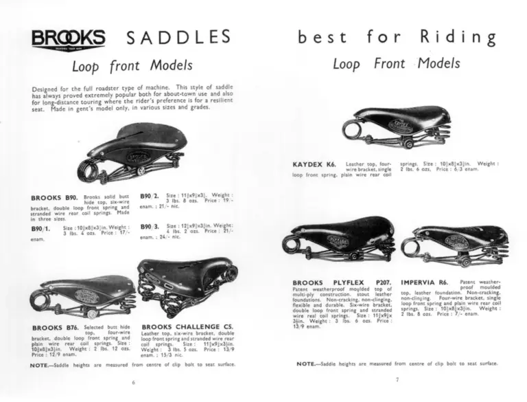 Brooks 1935 Catalog — The Brooks Book of Saddles and Riding Kit (List No. 208) — page 3 of 7
