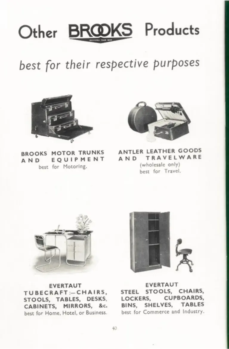 Brooks 1935 Catalog — The Brooks Book of Saddles and Riding Kit (List No. 208) — page 7 of 7