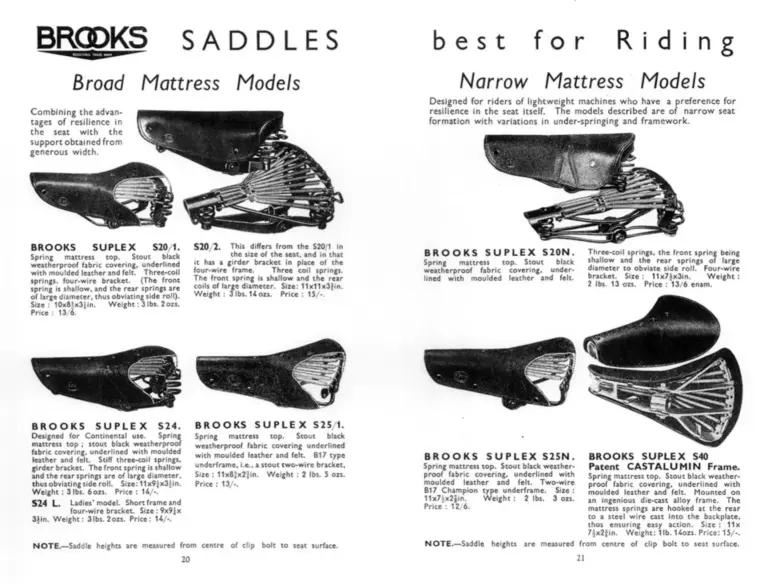 Brooks 1935 Catalog — The Brooks Book of Saddles and Riding Kit (List No. 208) — page 6 of 7