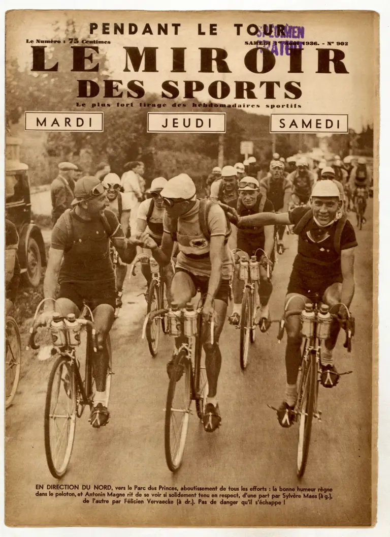 Le Miroir des Sports 1 August 1936 Cover — Magne Marked by Sylvère Maes and Vervaecke — page 1 of 1