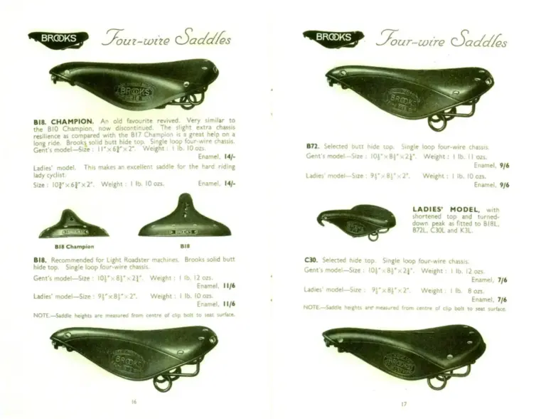 Brooks 1937 Catalog — The Brooks Book of Saddles and Kit (List No. 247) — page 9 of 16