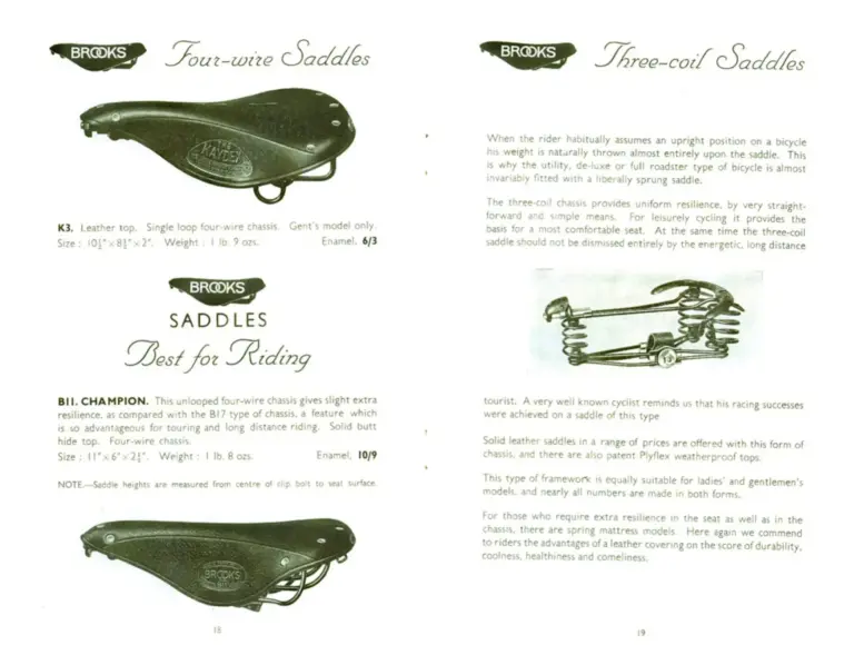 Brooks 1937 Catalog — The Brooks Book of Saddles and Kit (List No. 247) — page 10 of 16