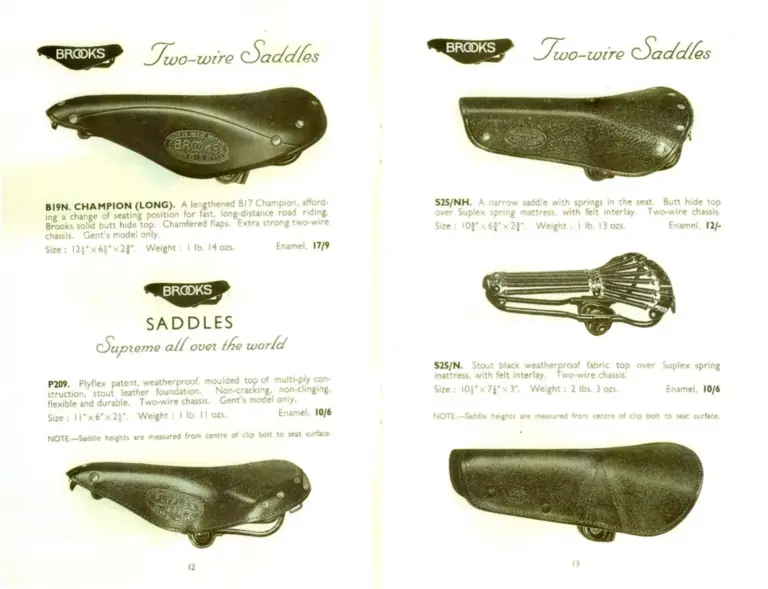 Brooks 1937 Catalog — The Brooks Book of Saddles and Kit (List No. 247) — page 8 of 16