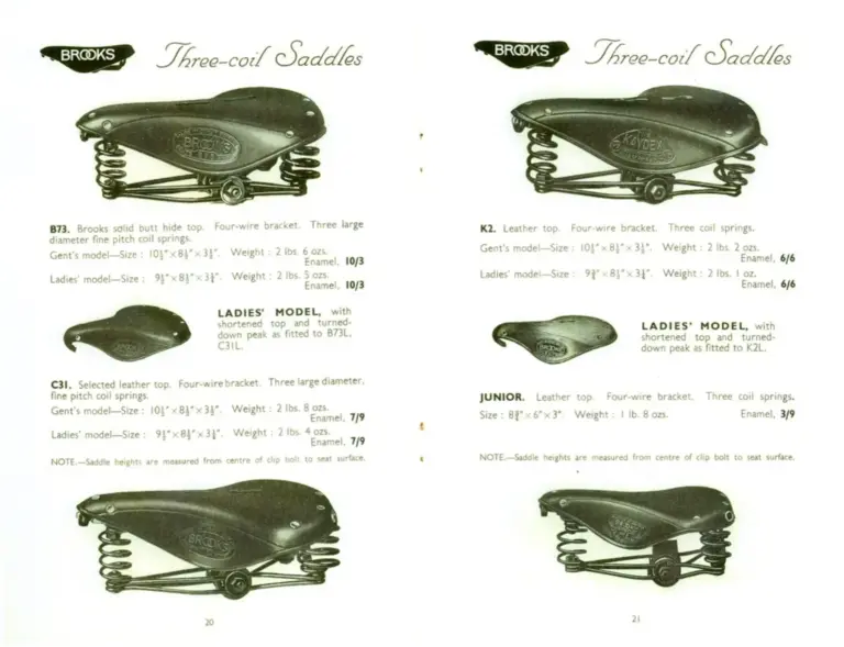 Brooks 1937 Catalog — The Brooks Book of Saddles and Kit (List No. 247) — page 11 of 16