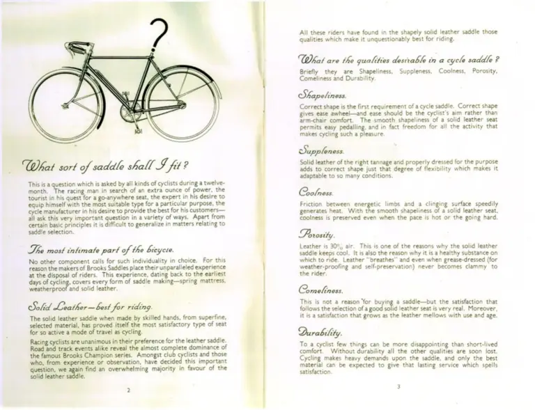 Brooks 1937 Catalog — The Brooks Book of Saddles and Kit (List No. 247) — page 3 of 16