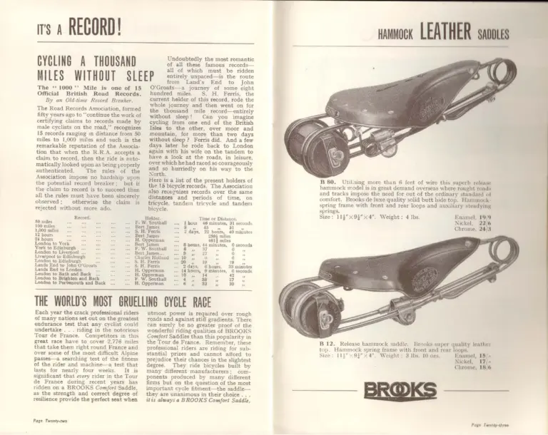 Brooks 1938 Catalog — Saddle-Comfort (List No. 265, 2nd Edition) — page 8 of 10