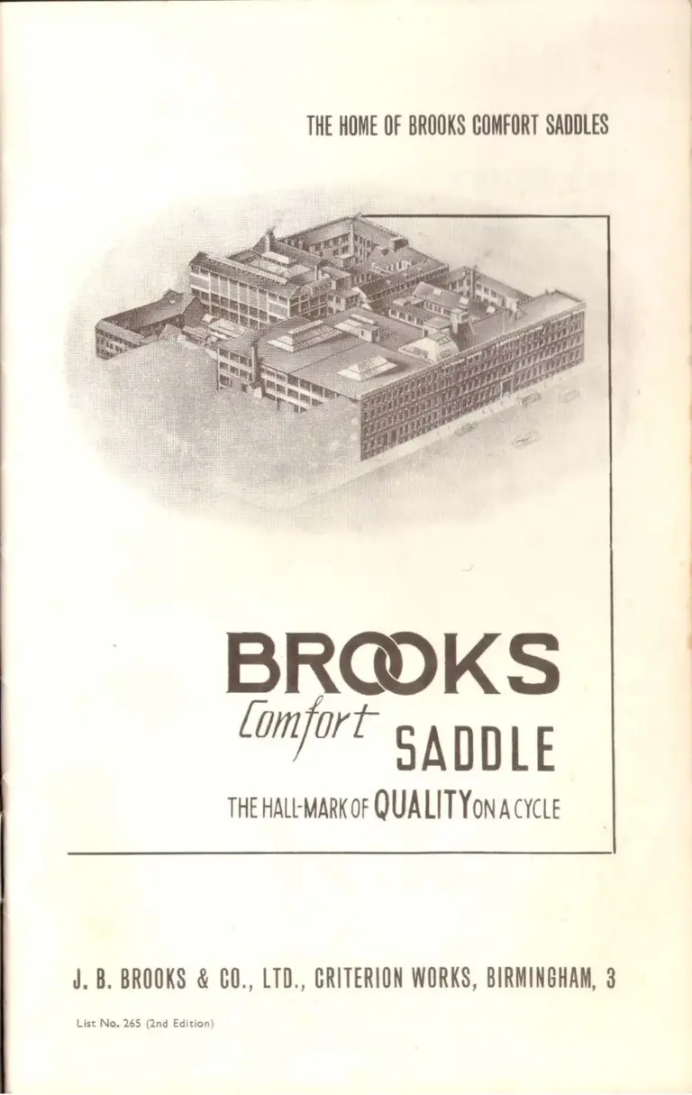 Brooks 1938 Catalog — Saddle-Comfort (List No. 265, 2nd Edition) — page 2 of 10