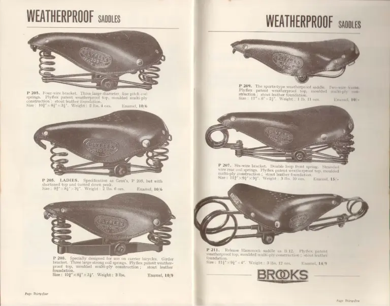 Brooks 1938 Catalog — Saddle-Comfort (List No. 265, 2nd Edition) — page 9 of 10