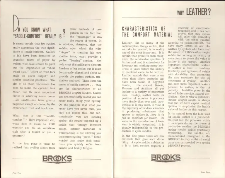 Brooks 1938 Catalog — Saddle-Comfort (List No. 265, 2nd Edition) — page 3 of 10