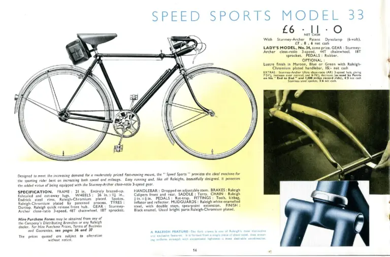 Raleigh 1938 Catalog — The All-Steel Bicycle and Its Production — page 16 of 40