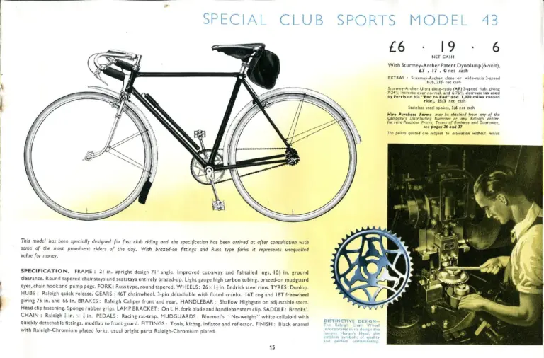 Raleigh 1938 Catalog — The All-Steel Bicycle and Its Production — page 17 of 40