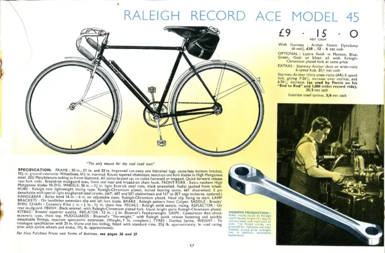Raleigh 1938 Catalog — The All-Steel Bicycle and Its Production — page 19 of 40