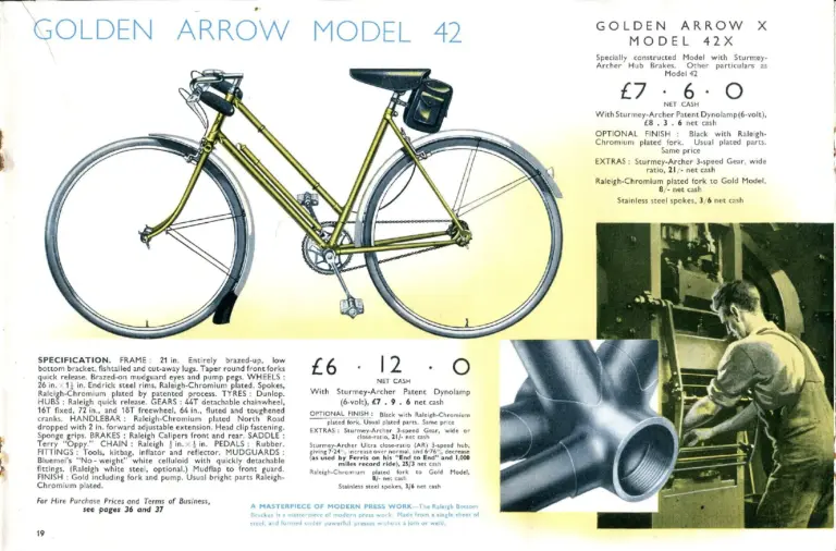 Raleigh 1938 Catalog — The All-Steel Bicycle and Its Production — page 21 of 40