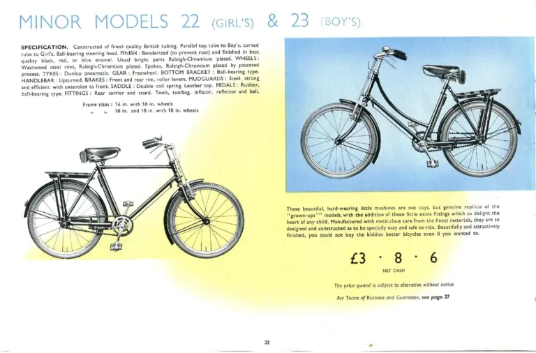 Raleigh 1938 Catalog — The All-Steel Bicycle and Its Production — page 34 of 40