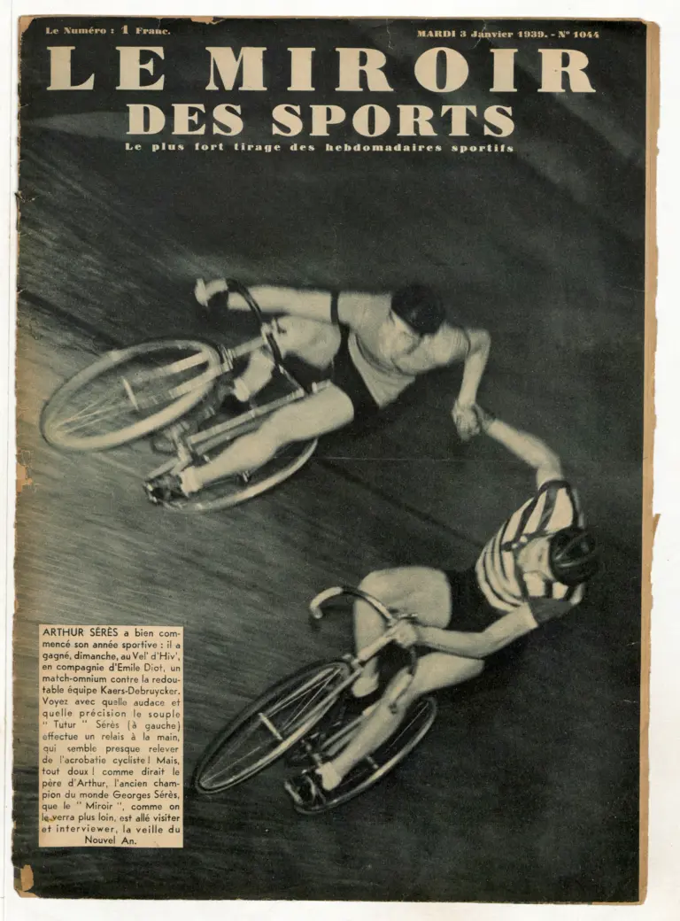 Le Miroir des Sports 3 January 1939 Cover — Arthur Sérès and the Hand Sling at the Vél' d'Hiv — page 1 of 1