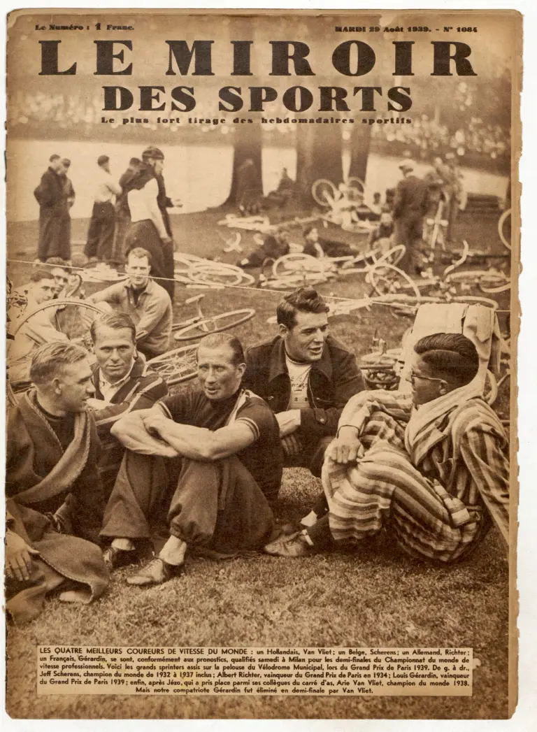 Le Miroir des Sports 29 August 1939 Cover — The Four Best Sprinters in the World — page 1 of 1