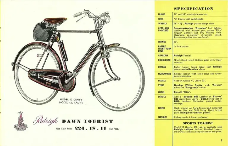 Raleigh 1958 Catalog — 'Magic Carpet' Cycling with Raleigh — page 7 of 20