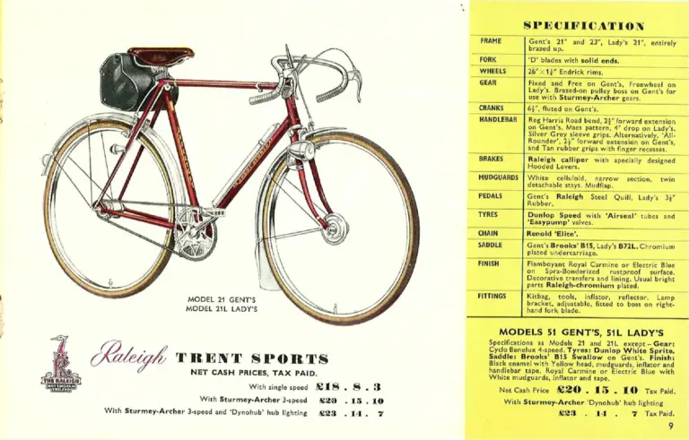 Raleigh 1958 Catalog — 'Magic Carpet' Cycling with Raleigh — page 9 of 20