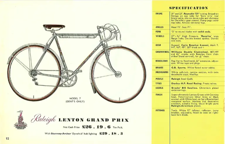 Raleigh 1958 Catalog — 'Magic Carpet' Cycling with Raleigh — page 12 of 20