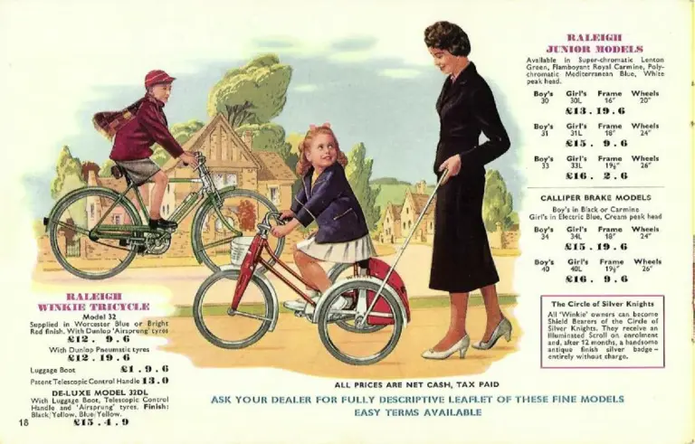 Raleigh 1958 Catalog — 'Magic Carpet' Cycling with Raleigh — page 18 of 20