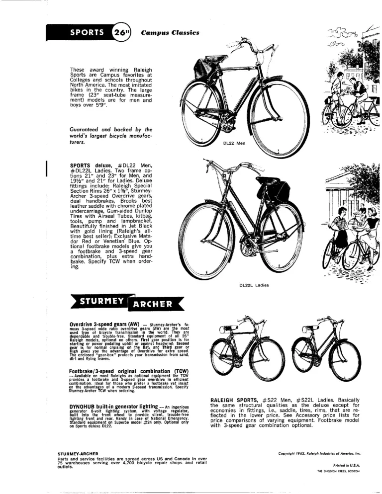 Raleigh 1962 Catalog — Raleigh Goes Places (United States) — page 4 of 6