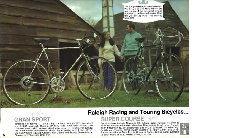 Raleigh 1970 Catalog — The Finest Bicycles Made in England (United States) — page 3 of 5