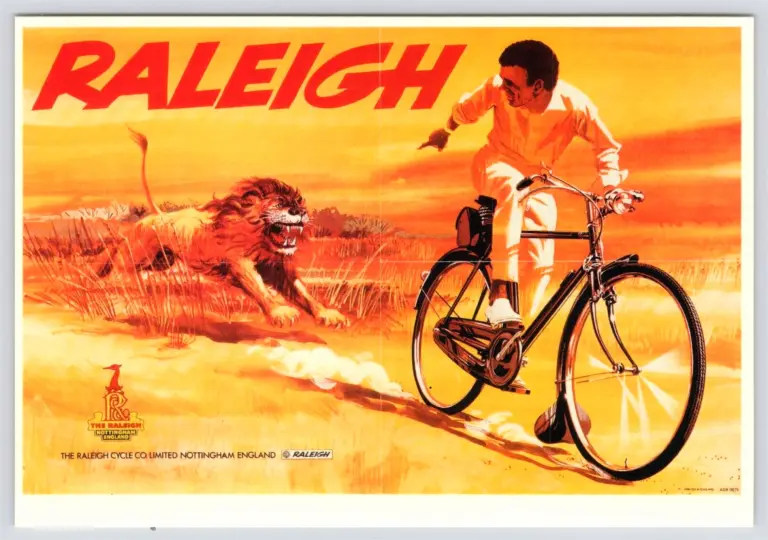 Raleigh 1970s Poster — Outrunning the Lion (Export) — page 1 of 1