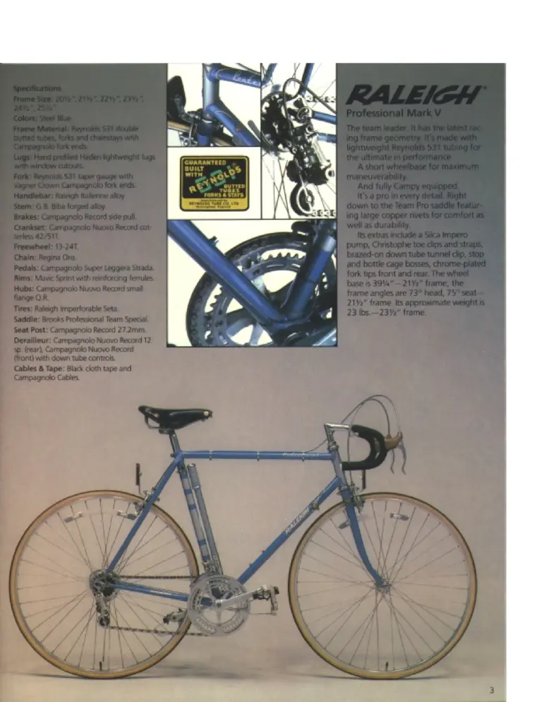 Raleigh 1978 Catalog — Ride With the Winner: Team Raleigh (United States) — page 3 of 6
