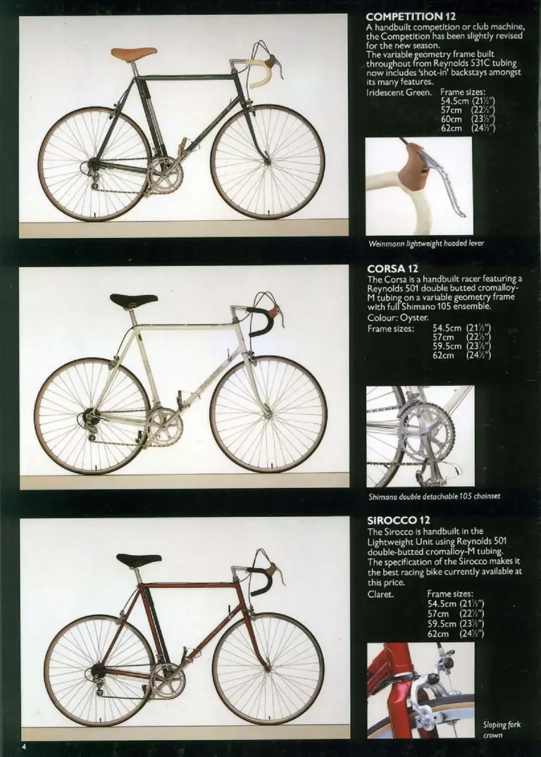 Raleigh 1984 Catalog — Racers: The Race-Bred Raleighs — page 4 of 16