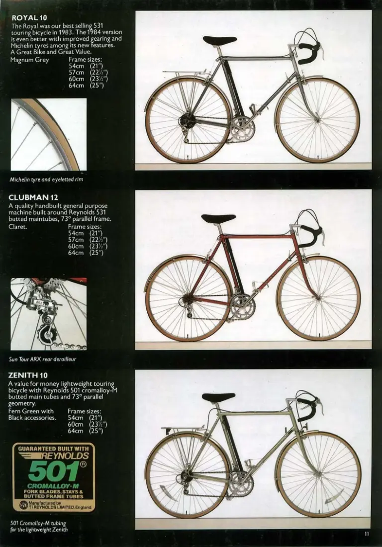 Raleigh 1984 Catalog — Racers: The Race-Bred Raleighs — page 11 of 16