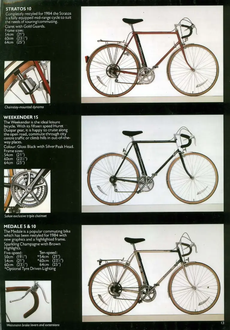 Raleigh 1984 Catalog — Racers: The Race-Bred Raleighs — page 13 of 16