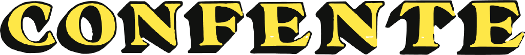 Confente logo, the name in shaded gold capitals with a black outline
