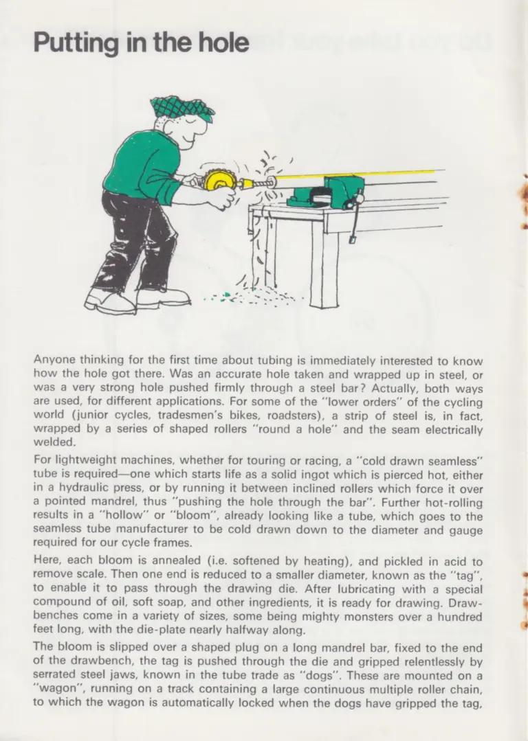 Reynolds 1972 Top Tubes Booklet — How a Tube Is Made and What the 531 Decals Guarantee — page 4 of 12