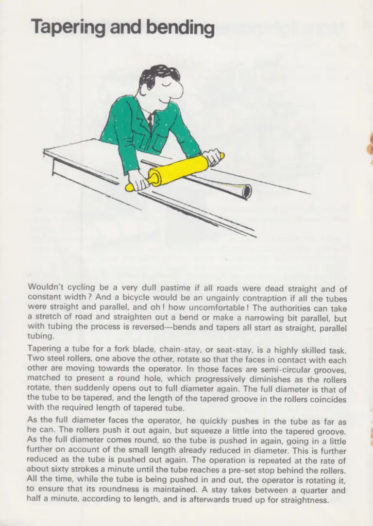 Reynolds 1972 Top Tubes Booklet — How a Tube Is Made and What the 531 Decals Guarantee — page 8 of 12