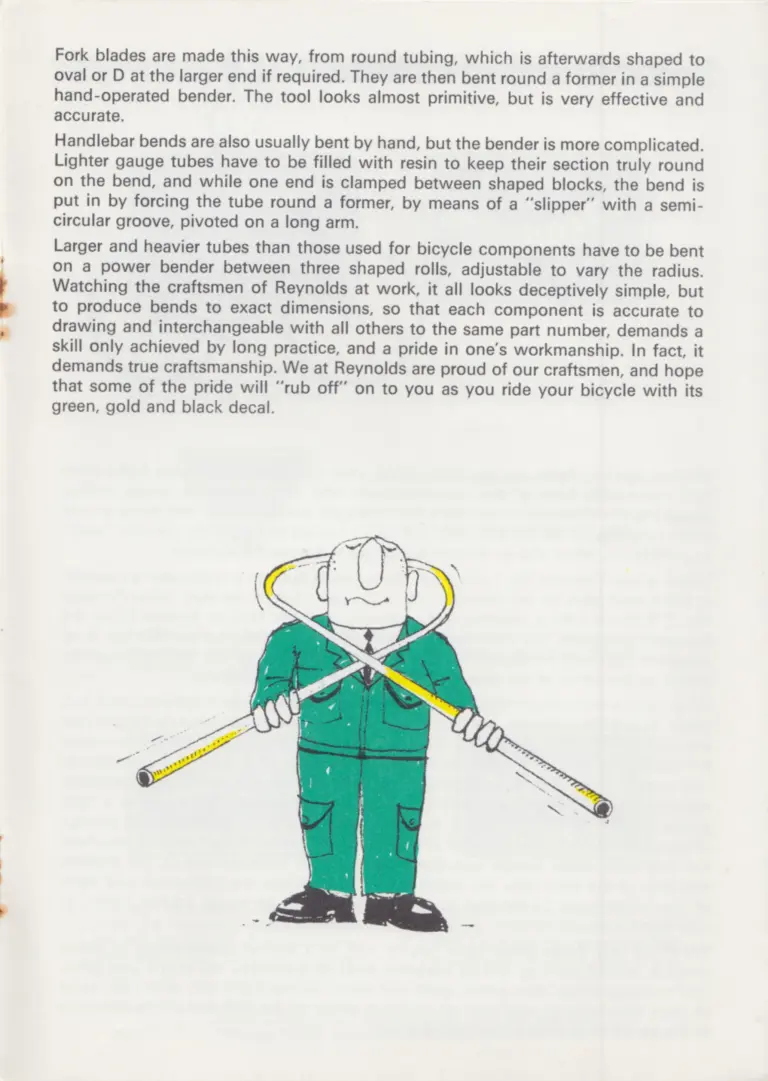 Reynolds 1972 Top Tubes Booklet — How a Tube Is Made and What the 531 Decals Guarantee — page 9 of 12