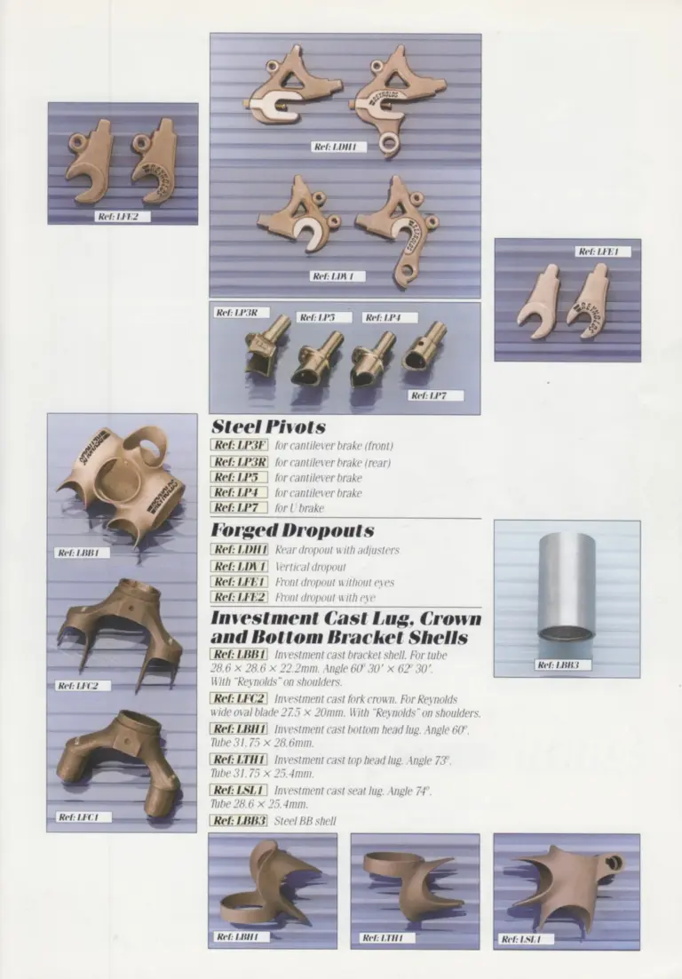 Reynolds c.1990 Lugs and Fittings — The All-Reynolds Frame, Part by Part — page 3 of 4