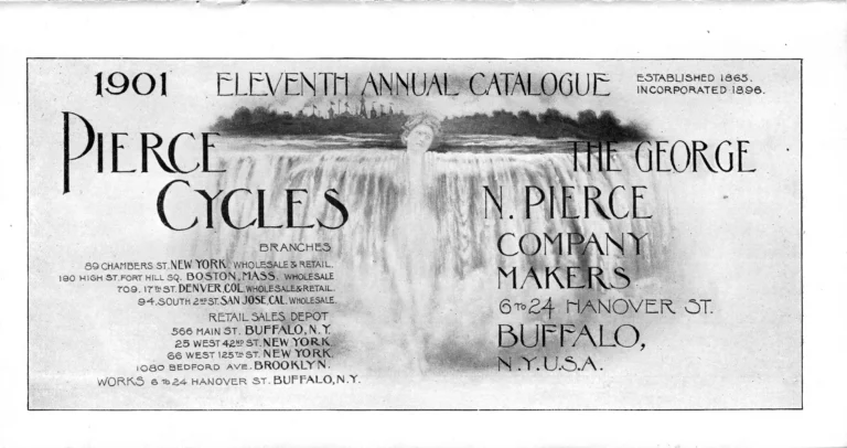 Pierce 1901 Catalog — The Eleventh Annual Catalogue, from the Regular Line to the Cushion Frame Chainless and the Pan-American Special — page 2 of 34