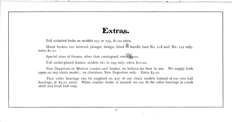 Pierce 1901 Catalog — The Eleventh Annual Catalogue, from the Regular Line to the Cushion Frame Chainless and the Pan-American Special — page 30 of 34