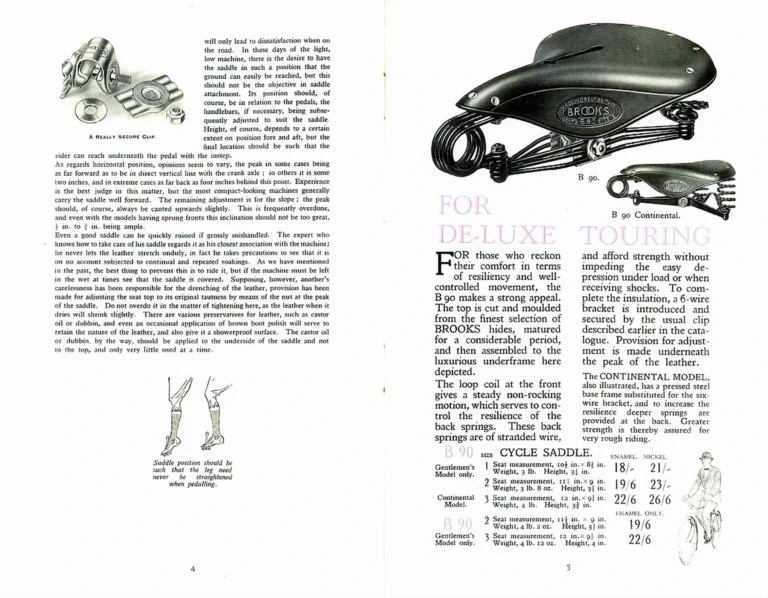 Brooks 1926 Catalog — The Brooks Book of Saddles and Equipment — page 4 of 25