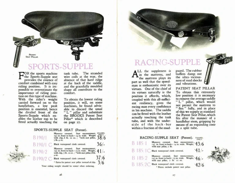 Brooks 1926 Catalog — The Brooks Book of Saddles and Equipment — page 15 of 25