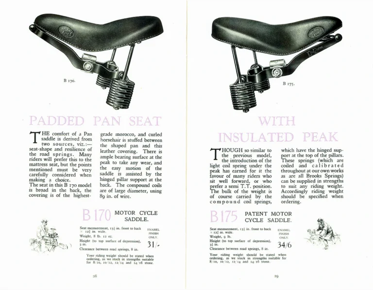 Brooks 1926 Catalog — The Brooks Book of Saddles and Equipment — page 16 of 25