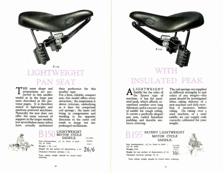 Brooks 1926 Catalog — The Brooks Book of Saddles and Equipment — page 17 of 25