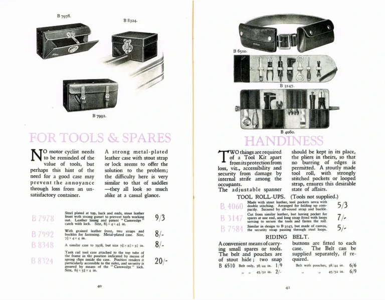 Brooks 1926 Catalog — The Brooks Book of Saddles and Equipment — page 22 of 25