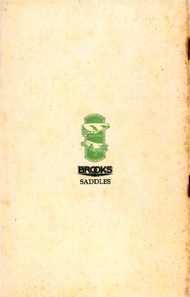 Brooks 1926 Catalog — The Brooks Book of Saddles and Equipment — page 25 of 25
