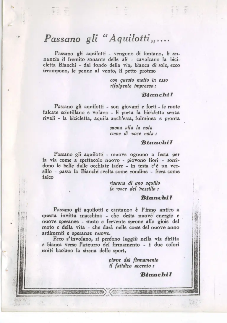 Bianchi 1928 Catalog — Biciclette: Touring, Racing and Children's Bicycles, with Bianchi Motorcycles and Cars — page 4 of 15