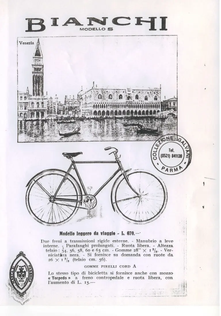 Bianchi 1928 Catalog — Biciclette: Touring, Racing and Children's Bicycles, with Bianchi Motorcycles and Cars — page 6 of 15