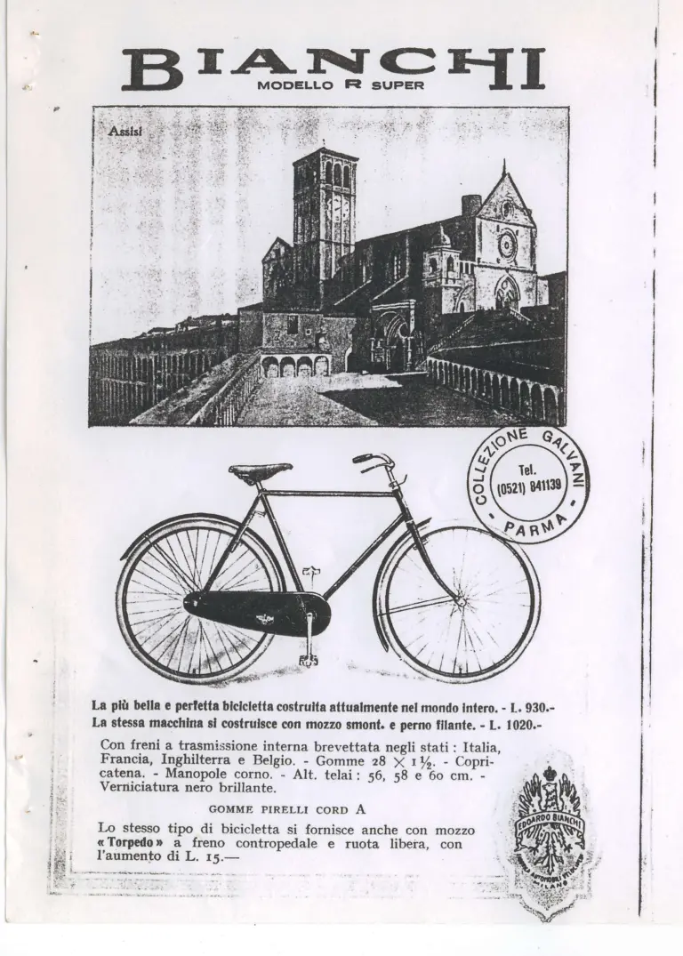 Bianchi 1928 Catalog — Biciclette: Touring, Racing and Children's Bicycles, with Bianchi Motorcycles and Cars — page 7 of 15