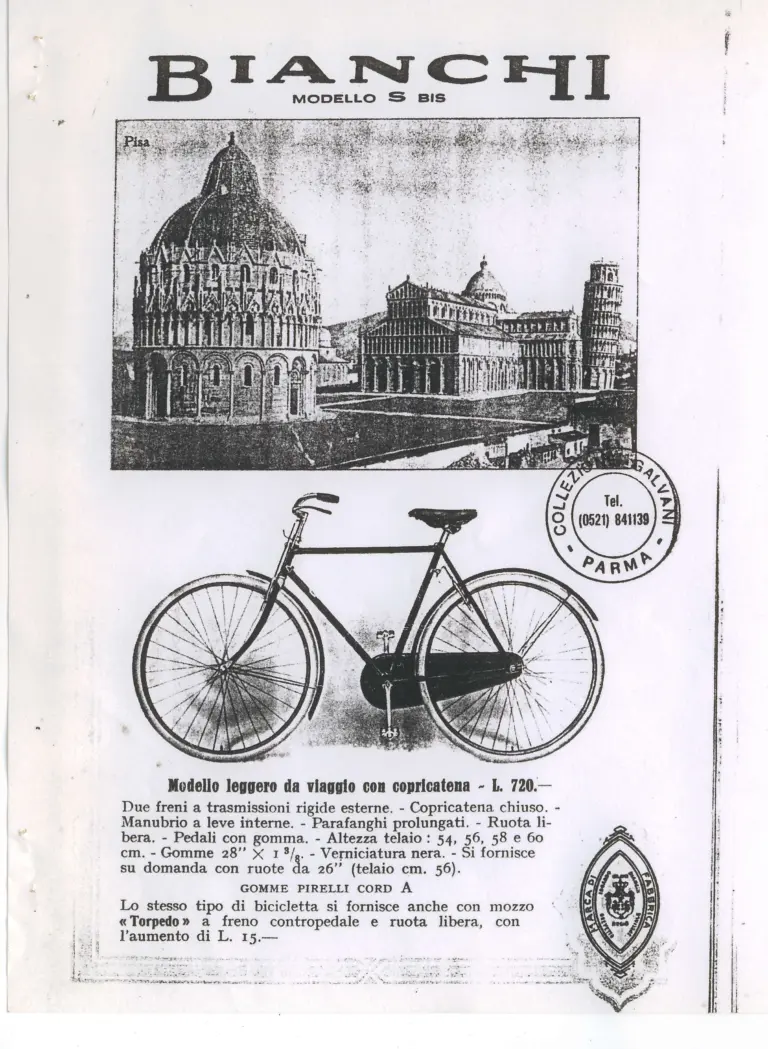 Bianchi 1928 Catalog — Biciclette: Touring, Racing and Children's Bicycles, with Bianchi Motorcycles and Cars — page 9 of 15