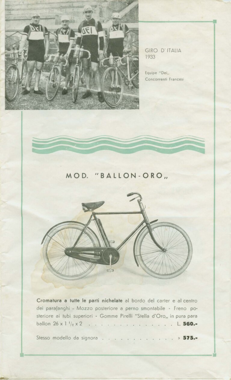 Umberto Dei 1934 Catalog — From the Marca Oro to the Milano-Sanremo and Extra Pista, with the Motobici and the Dei Riders of 1933 — page 3 of 16